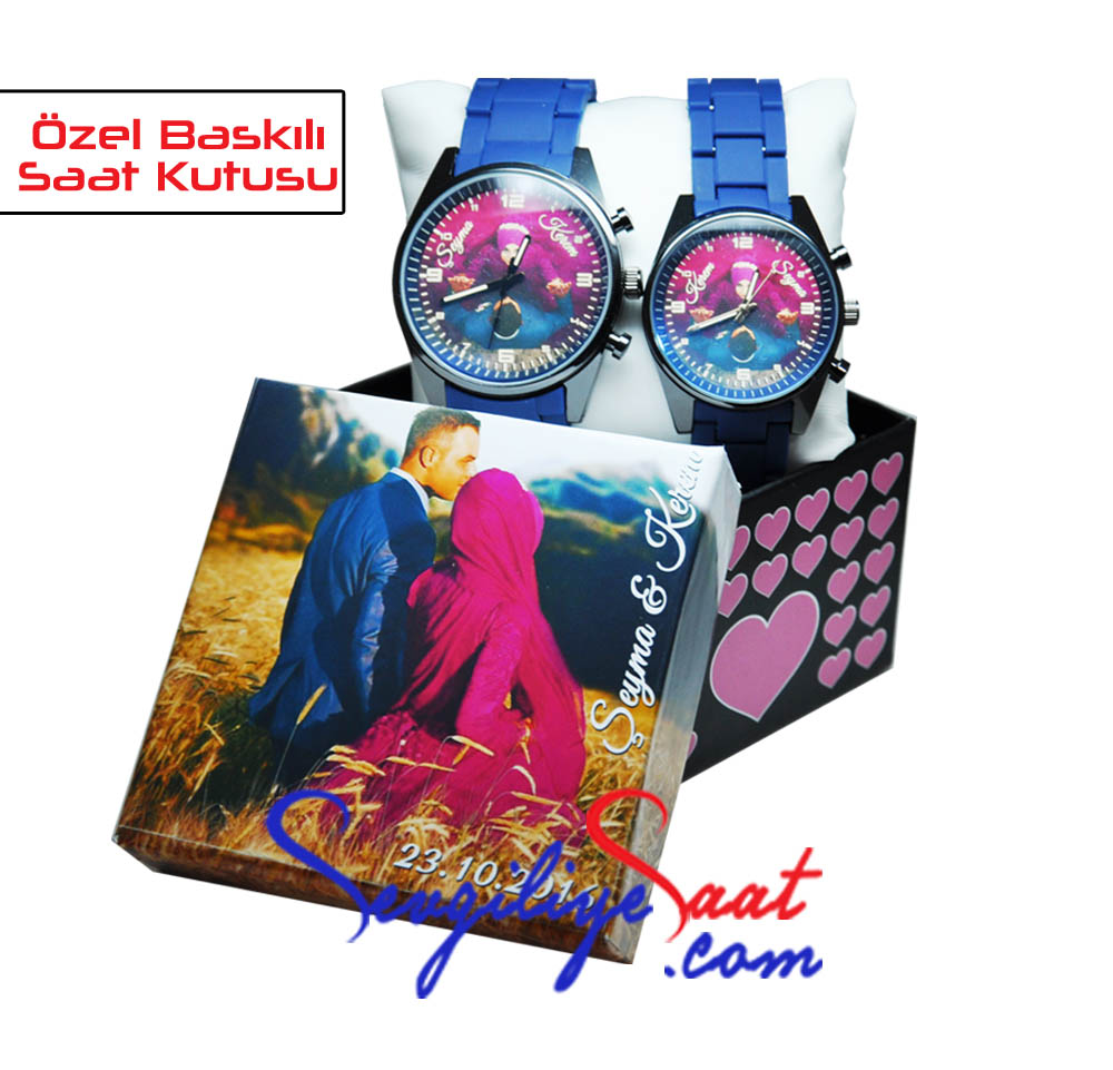Özel Baskılı Kutu & Silikon Çift Saati