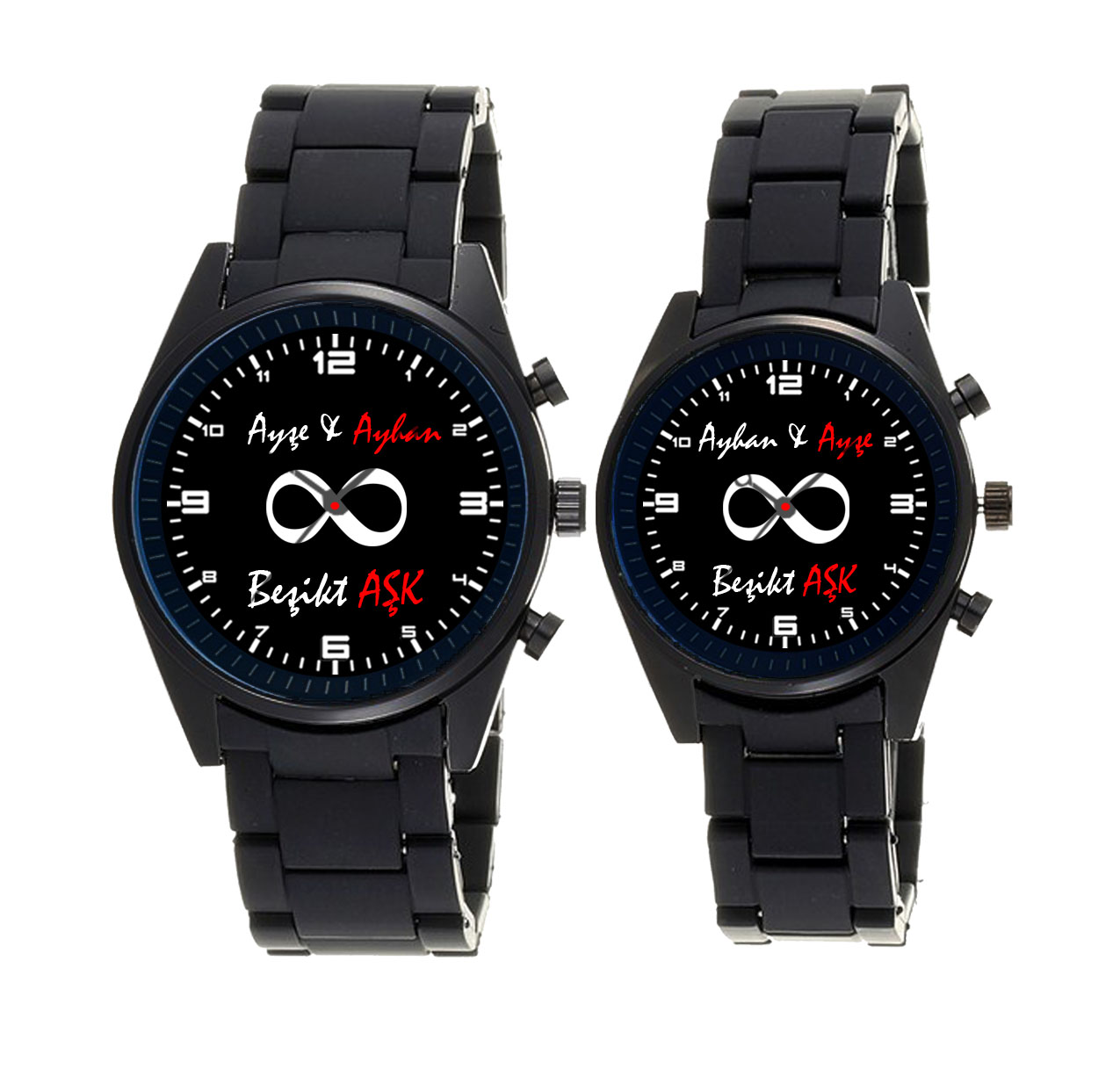 TARAFTAR SAATİ SİYAH SİLİKON KORDON