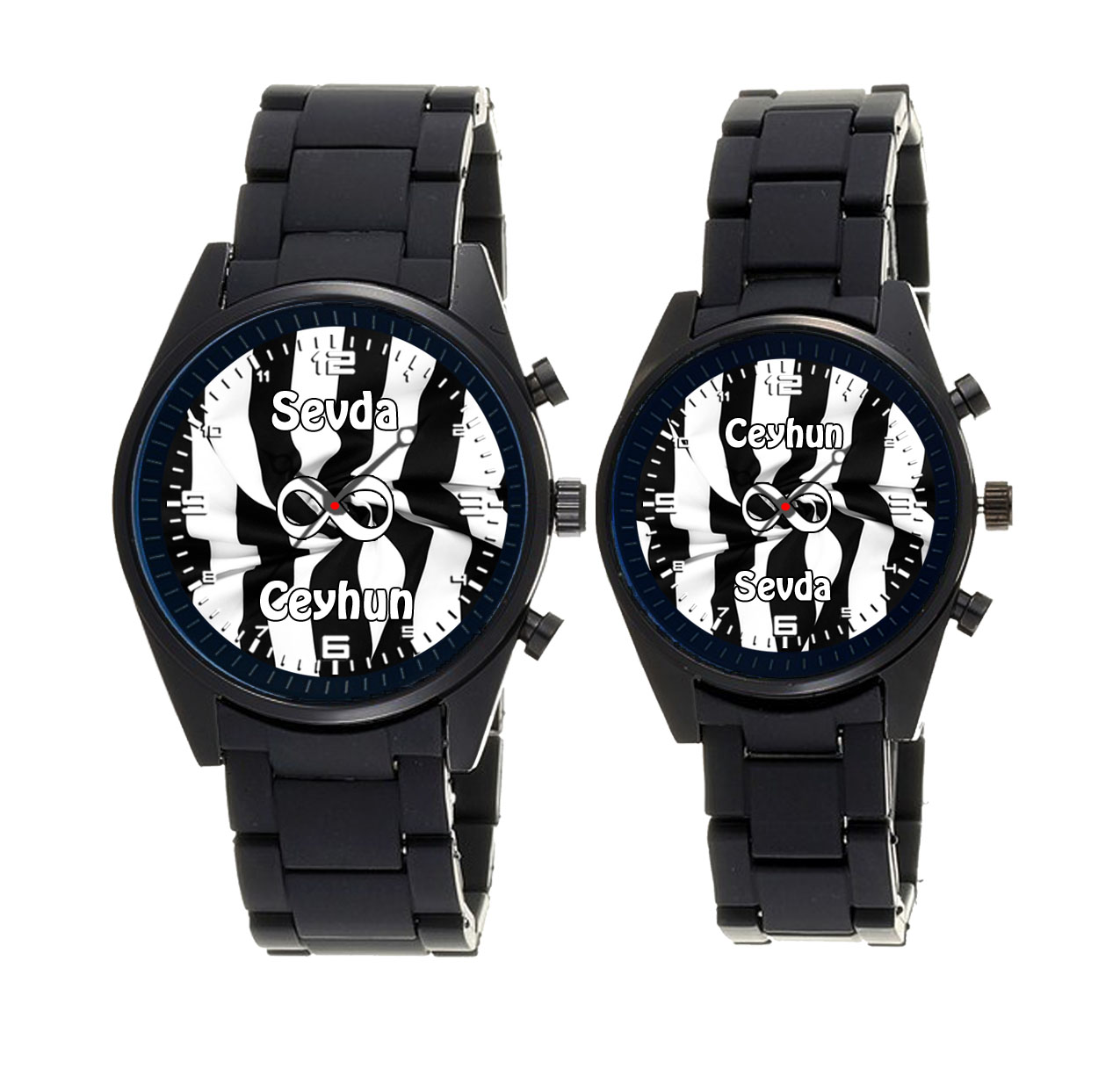 TARAFTAR SAATİ SİYAH SİLİKON KORDON