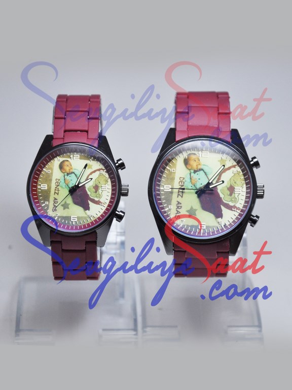 Özel Baskılı Kutu & Silikon Çift Saati