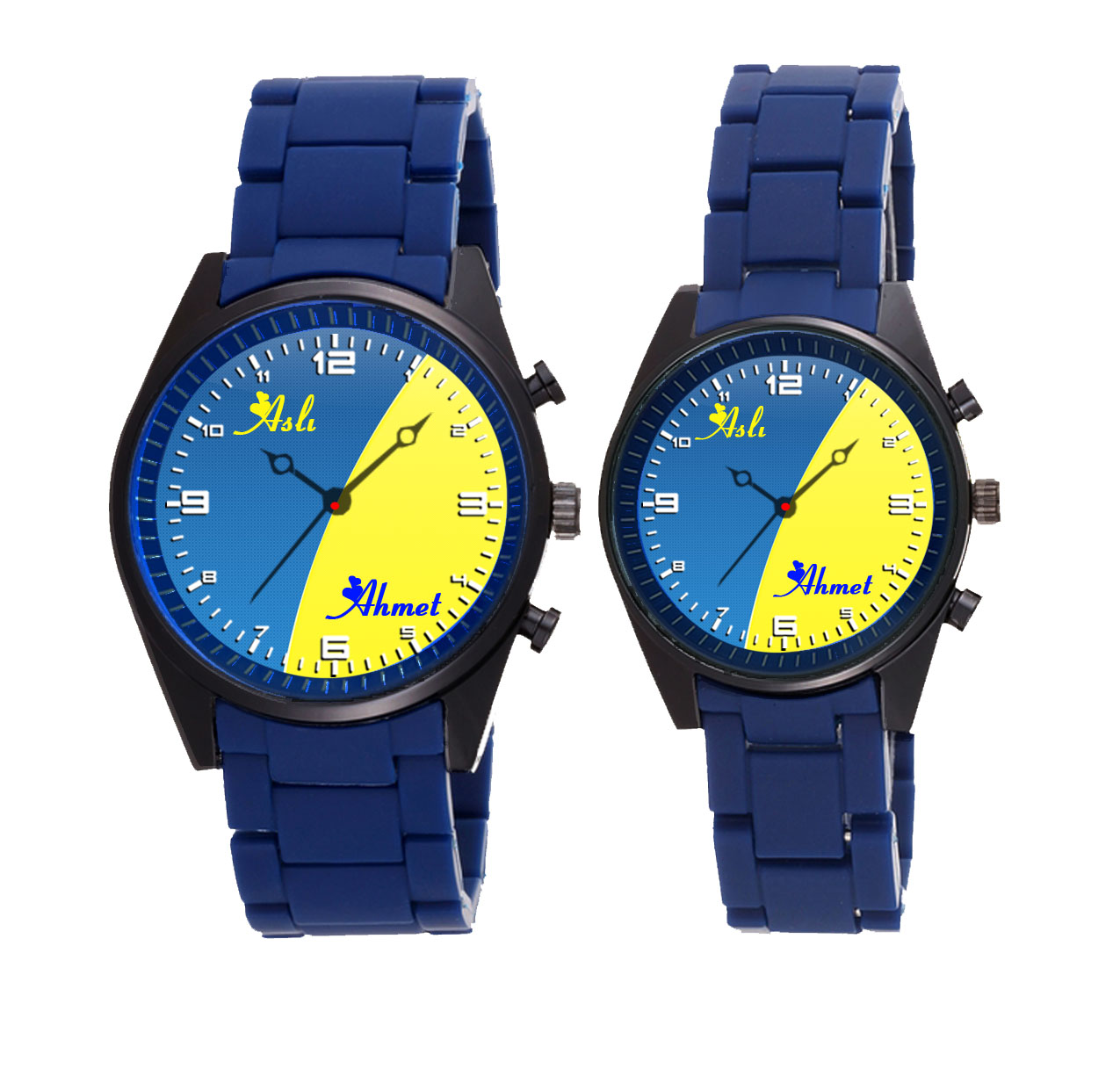 TARAFTAR SAATİ MAVİ SİLİKON KORDON