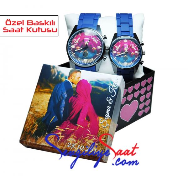 Özel Baskılı Kutu & Silikon Çift Saati