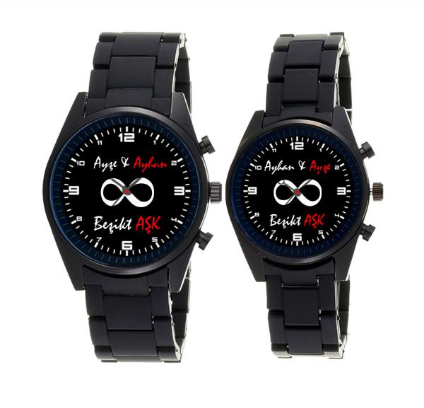 TARAFTAR SAATİ SİYAH SİLİKON KORDON