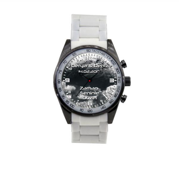 Beyaz Silikon Kordon ( Belonni ) Saat