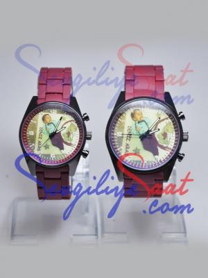 Özel Baskılı Kutu & Silikon Çift Saati