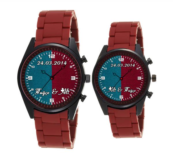 Bordo Mavi Taraftar Saati